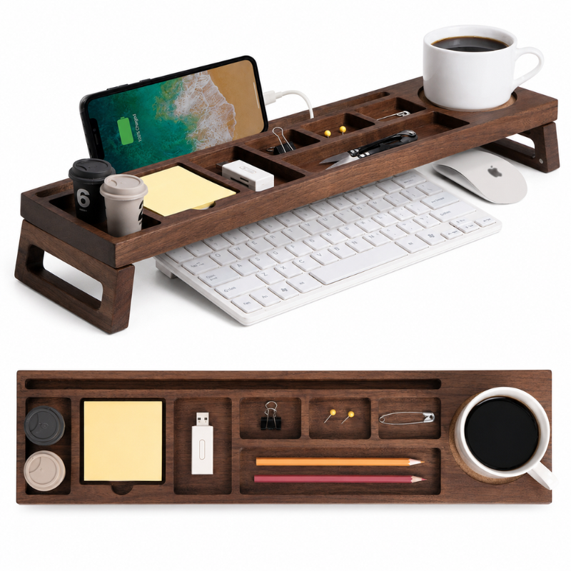 Walnut Desk Organizer